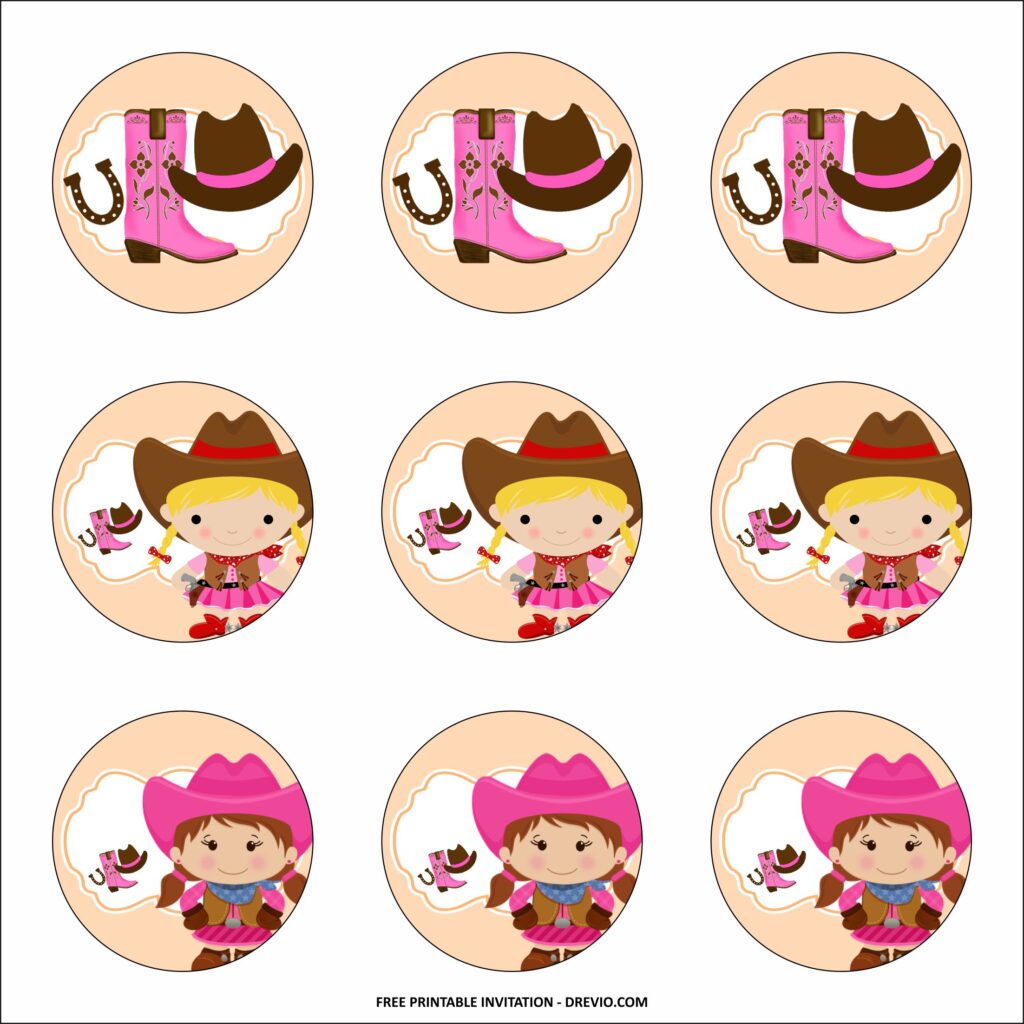 Invitation Template of Cowgirl Themed Birthday Party Supplies & Decorations 1