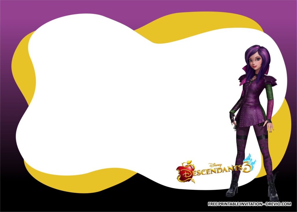 Invitation Template of Descendant 3 Themed Party - Dress Up Like a Villain!  3