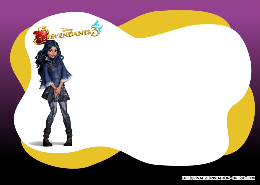 Invitation Template of Descendant 3 Themed Party - Dress Up Like a Villain!  4