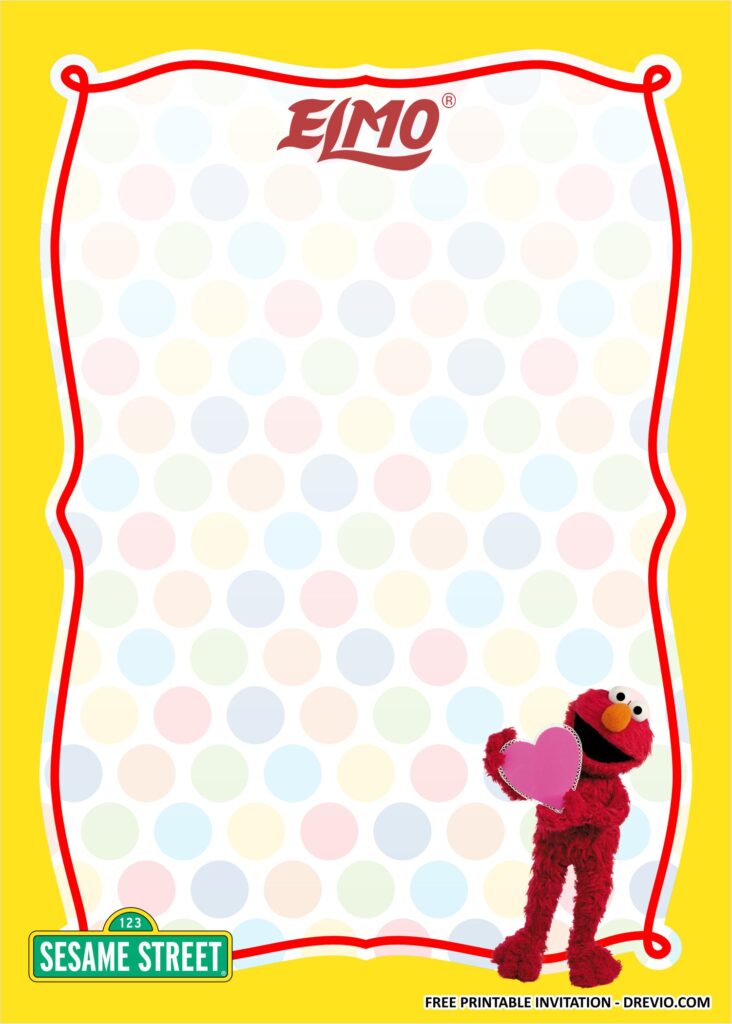 Invitation Template of Amazing Elmo Birthday Party Ideas + Birthday Kit 3