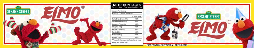 Invitation Template of Amazing Elmo Birthday Party Ideas + Birthday Kit 7