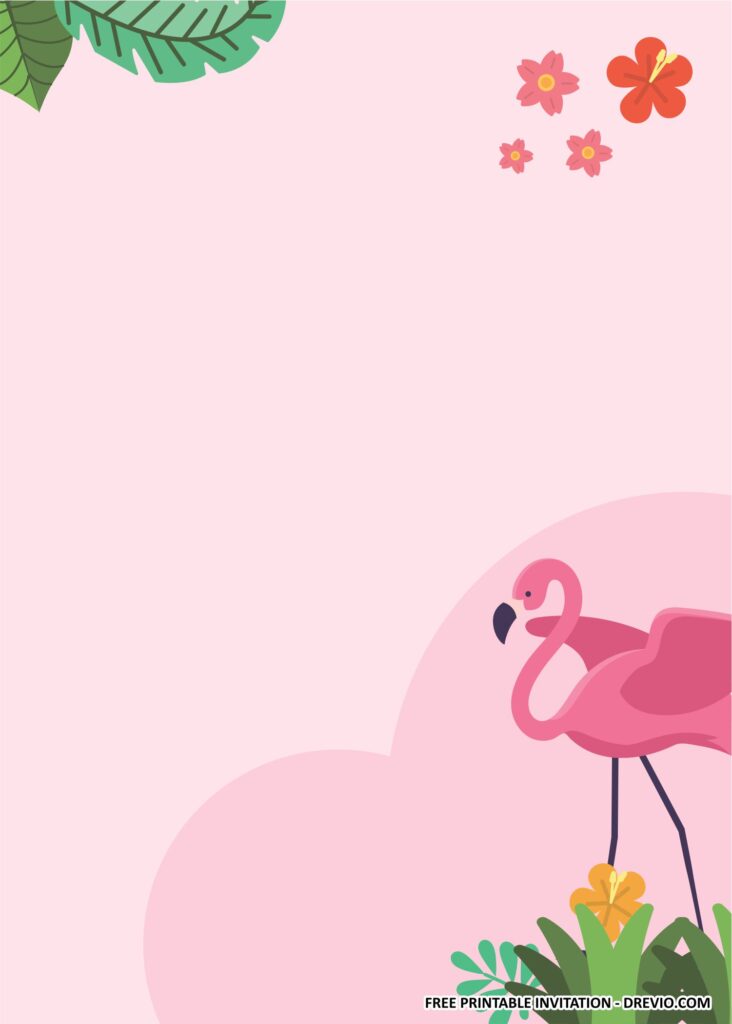 Invitation Template of Sparkling Flamingo Party Ideas - Your Pinky Girl Will Love!  4