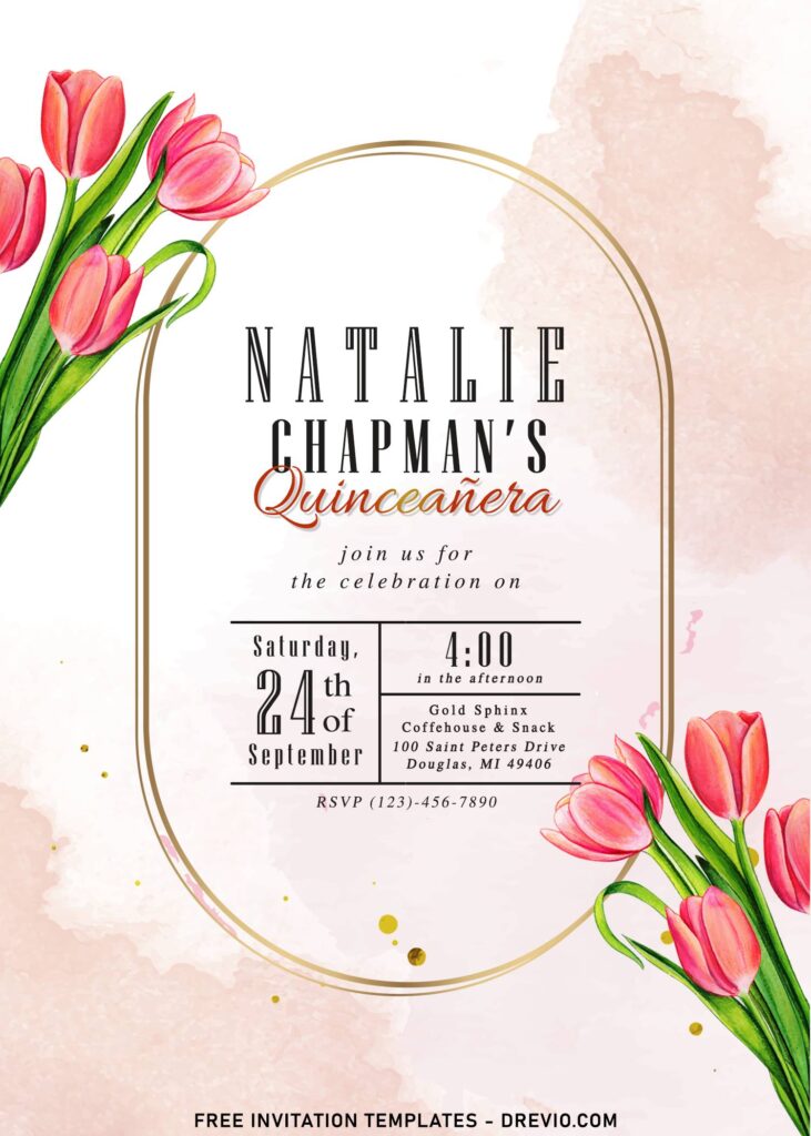 10+ Autumn Watercolor Floral Wedding Invitation Templates