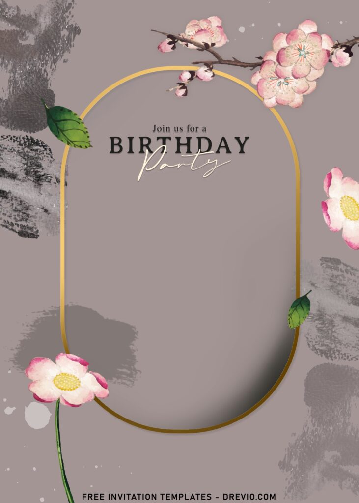 Invitation Template of 11+ Urban Garden Birthday Invitation Templates With Soft Color Palette 9