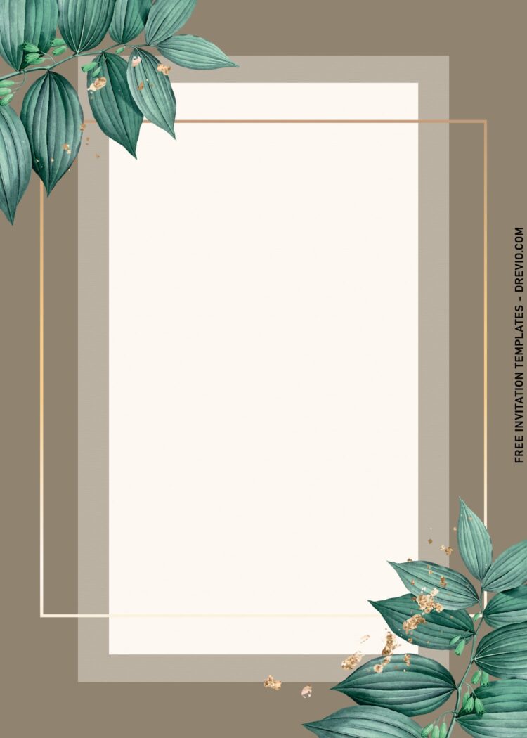 7+ Breath-taking Foliage Greenery Birthday Invitation Templates ...