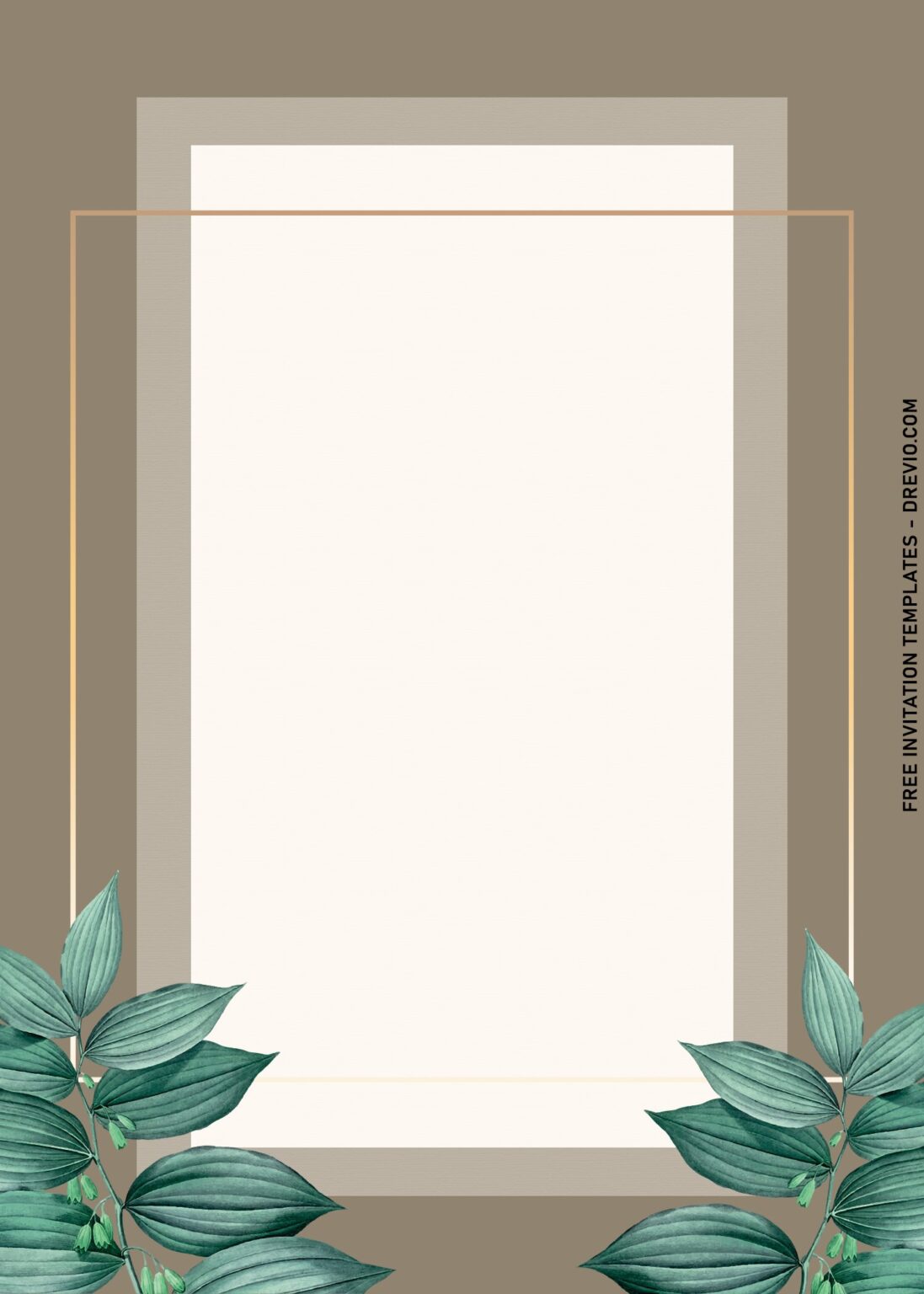 7+ Breath-taking Foliage Greenery Birthday Invitation Templates ...