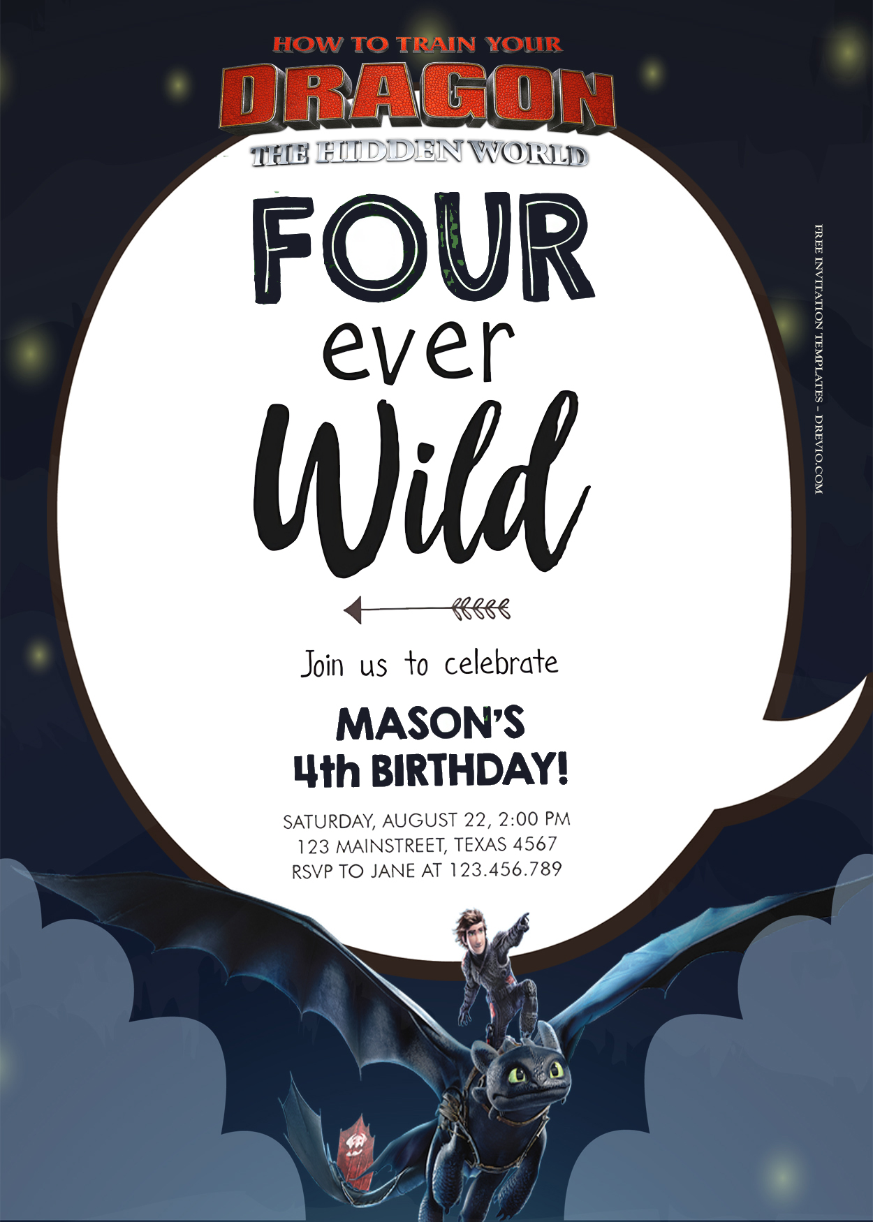 7+ How To Train Your Dragon Birthday Invitation Templates Title