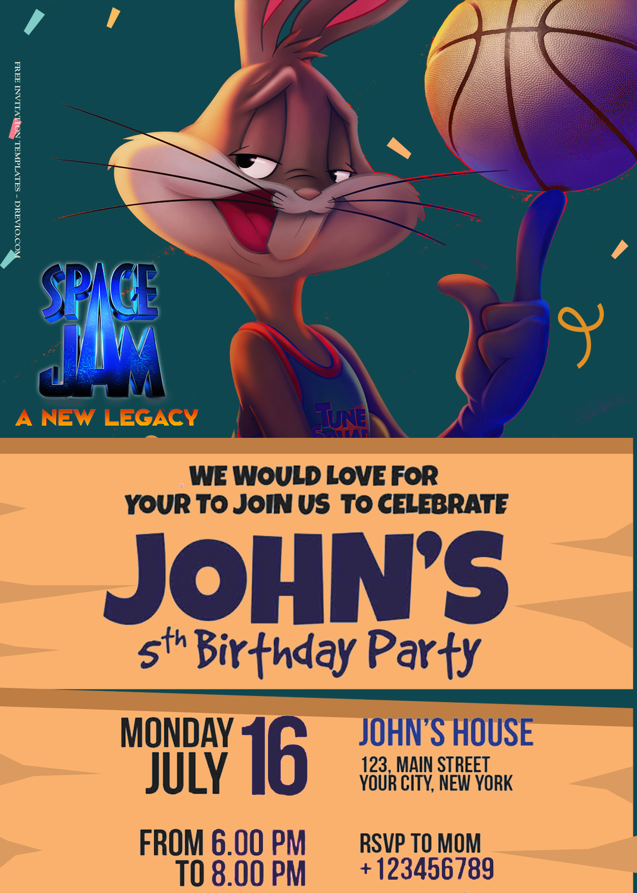 7+ Space Jam A New Legacy Birthday Invitation Templates Title