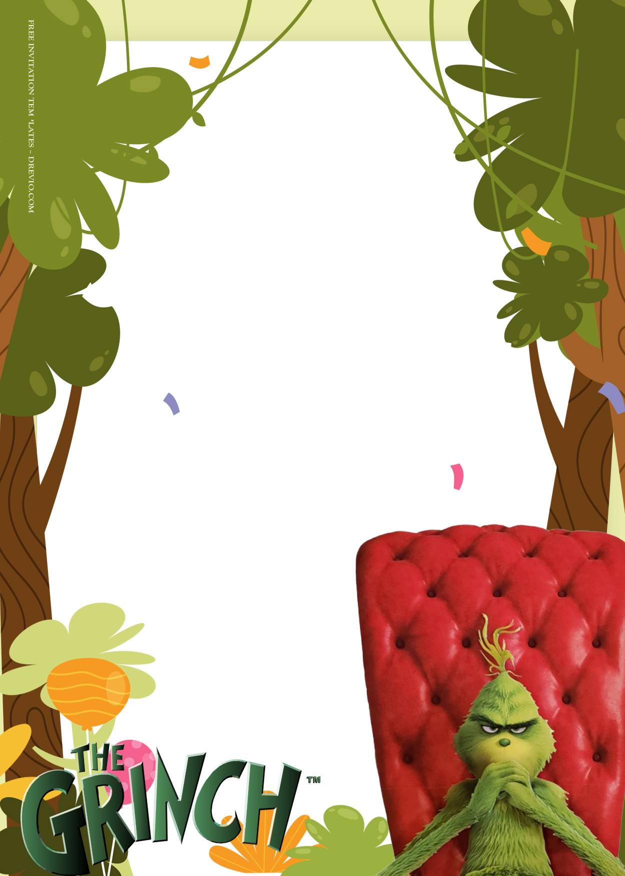 7 The Grinch Spring Party Birthday Invitation Templates Three Download Hundreds FREE PRINTABLE