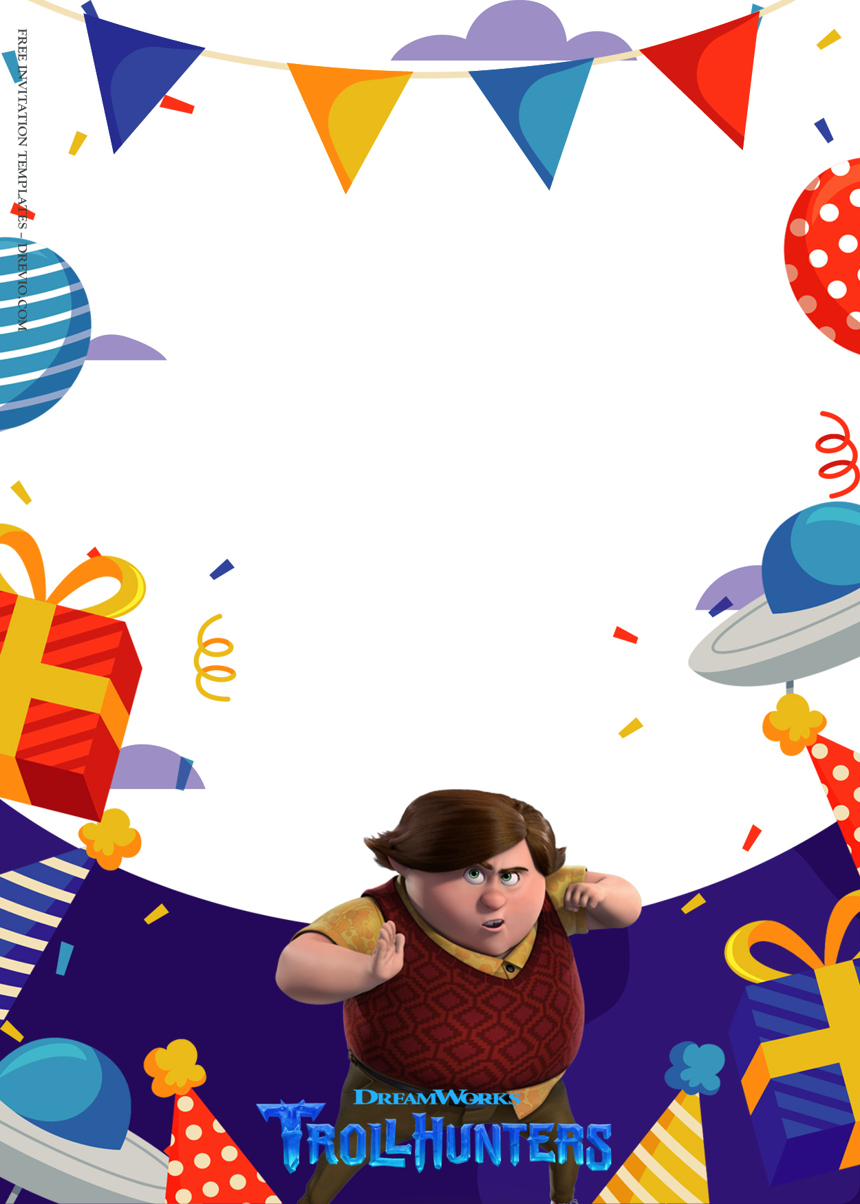 7+Trollhunters We Are Going To Party Birthday Invitation Templates Six