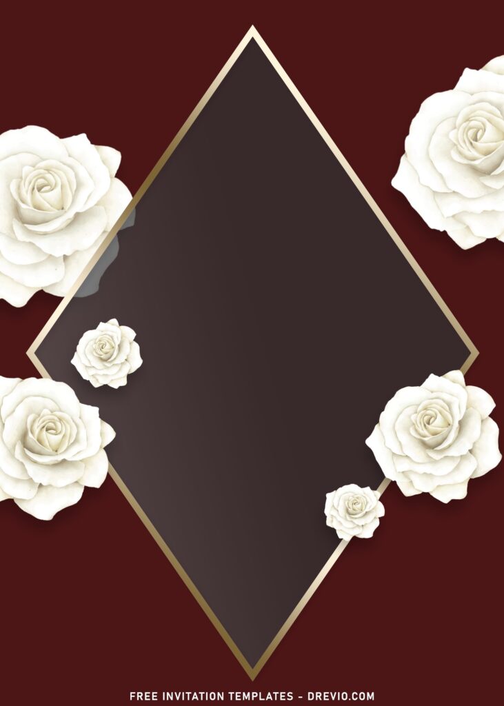 7+ Elegant and Timeless Rose Wedding Invitation Templates with enchanting white rose