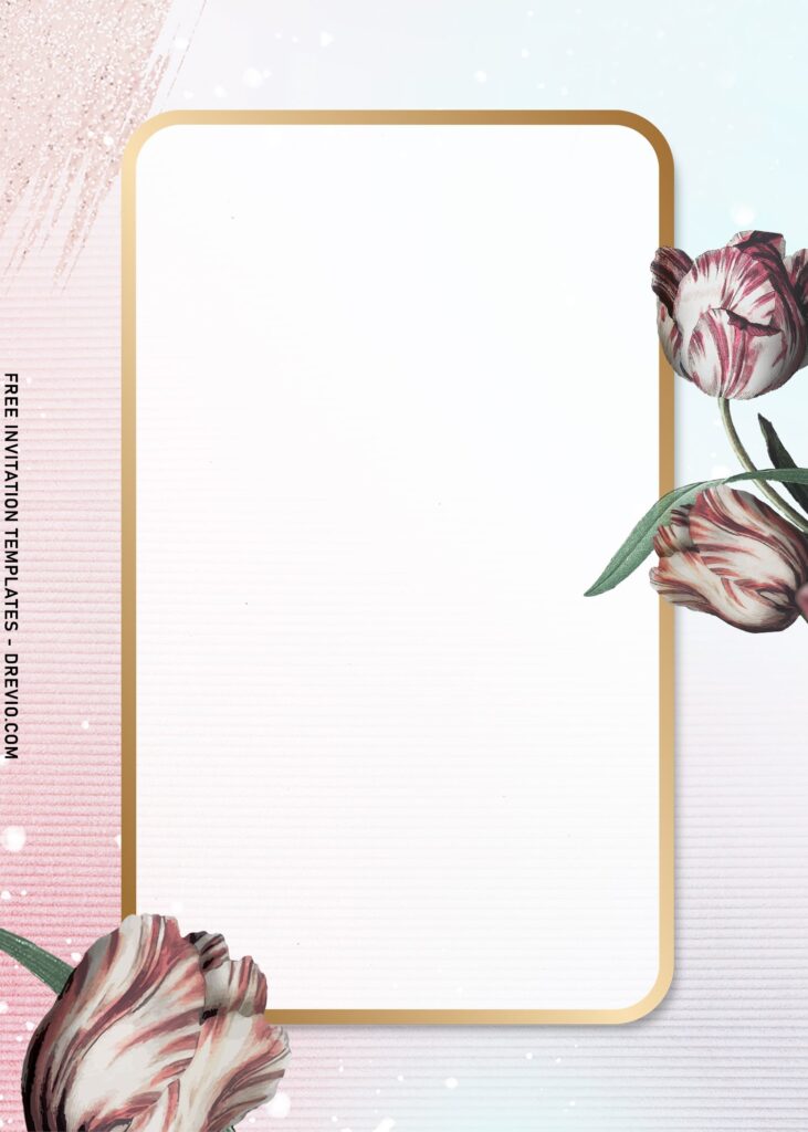 8+ Trending Dark Romance Flowers Birthday Invitation Templates with gorgeous tulip