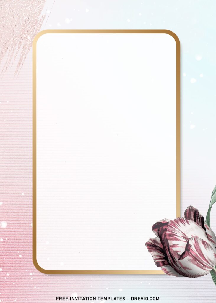 8+ Trending Dark Romance Flowers Birthday Invitation Templates with pastel blush background