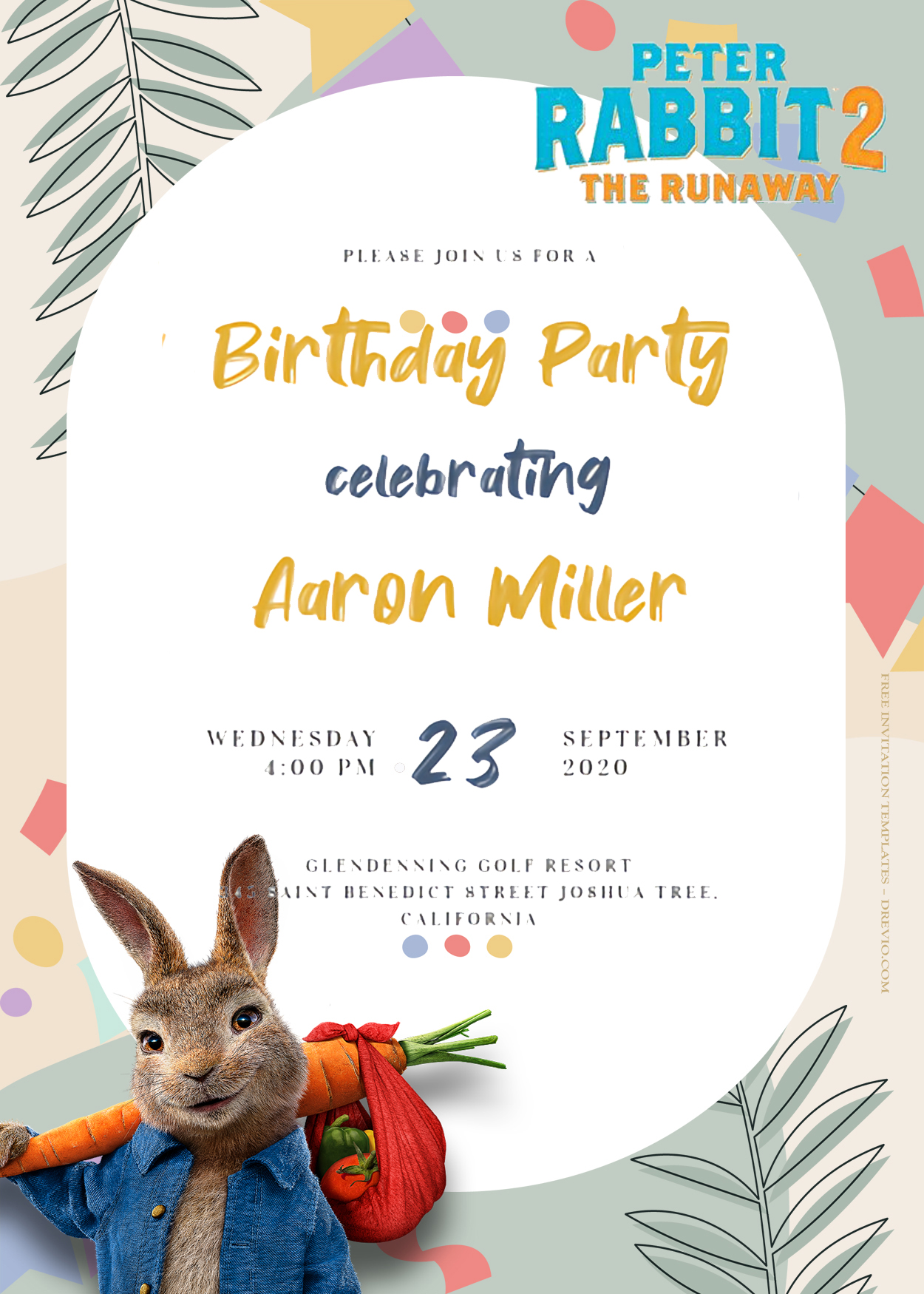 8+ Peter Rabbit 2 The Runaway Birthday Invitation Templates Title