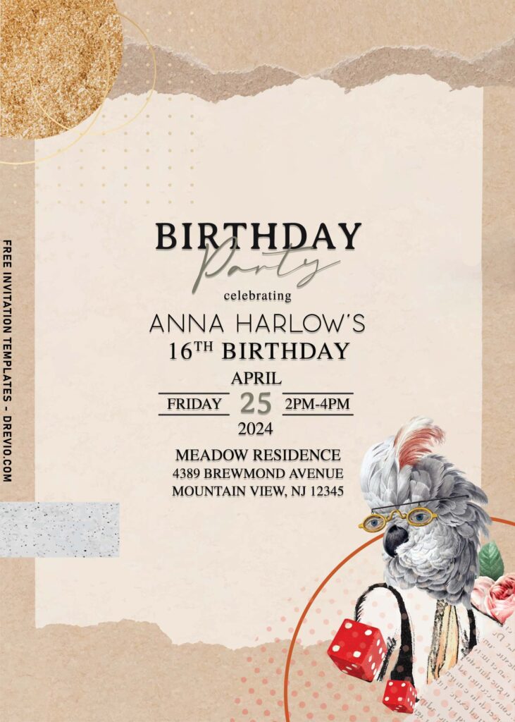 9+ Fun Rustic Collage Birthday Invitation Templates Perfect For Teenagers