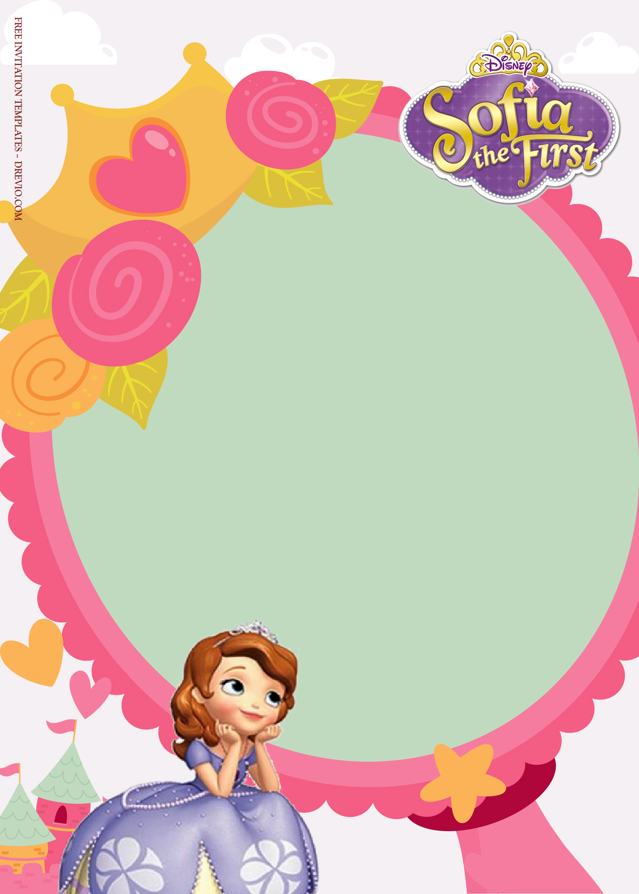 8+ sofia the first party birthday invitation templates | download