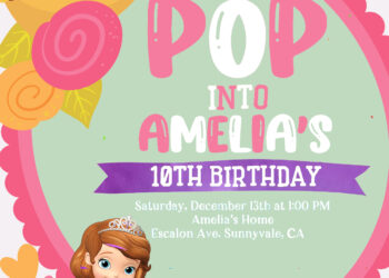 8+ Sofia The First Party Birthday Invitation Templates Title