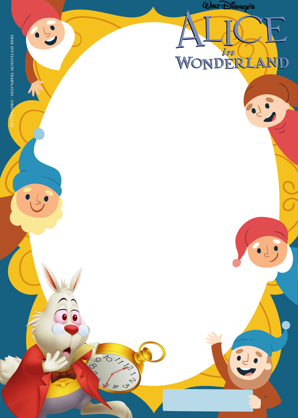9+ Alice In The Wonderland Party Birthday Invitation Templates Eight