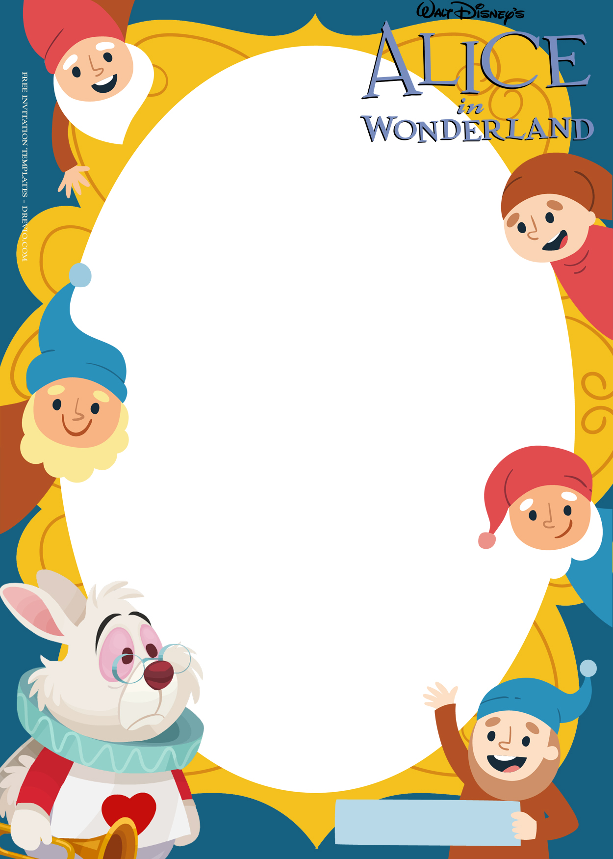 9+ Alice In The Wonderland Party Birthday Invitation Templates Seven