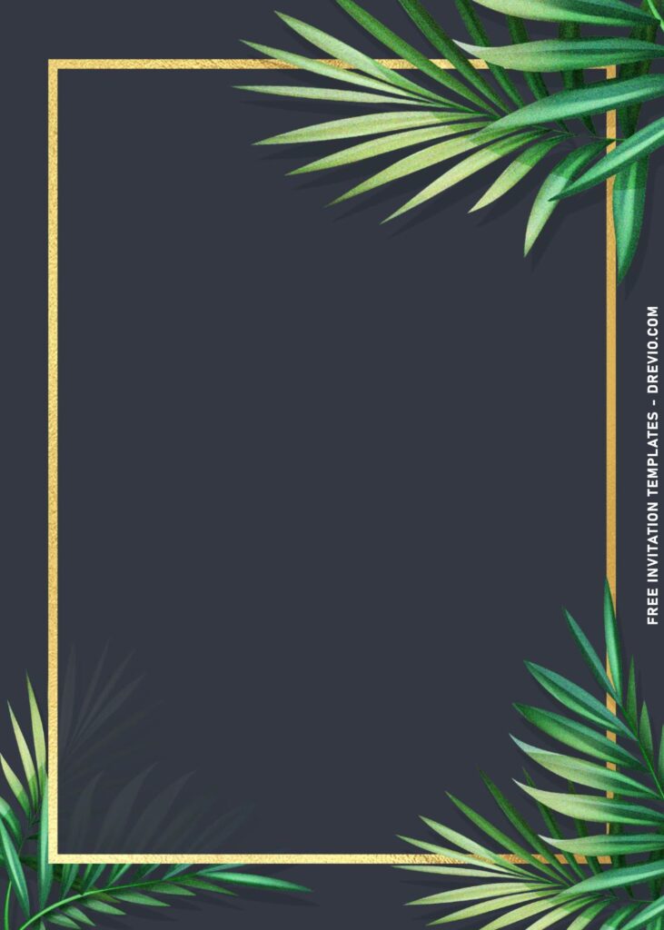 Invitation Template of 9+ Simple Elegant Palm Greenery Birthday Invitation Templates 7