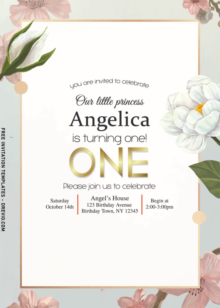 8+ Earthy Cream Anemone And White Magnolia Invitation Templates