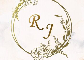 10+ Elegant Gold Floral Monogram Wedding Invitation Templates
