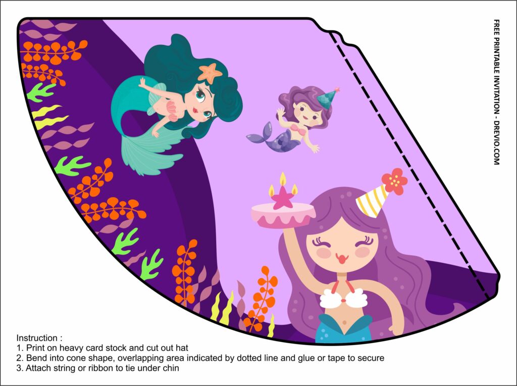 Invitation Template of Most Beautiful Mermaid Under the Sea Birthday Party Ideas 2