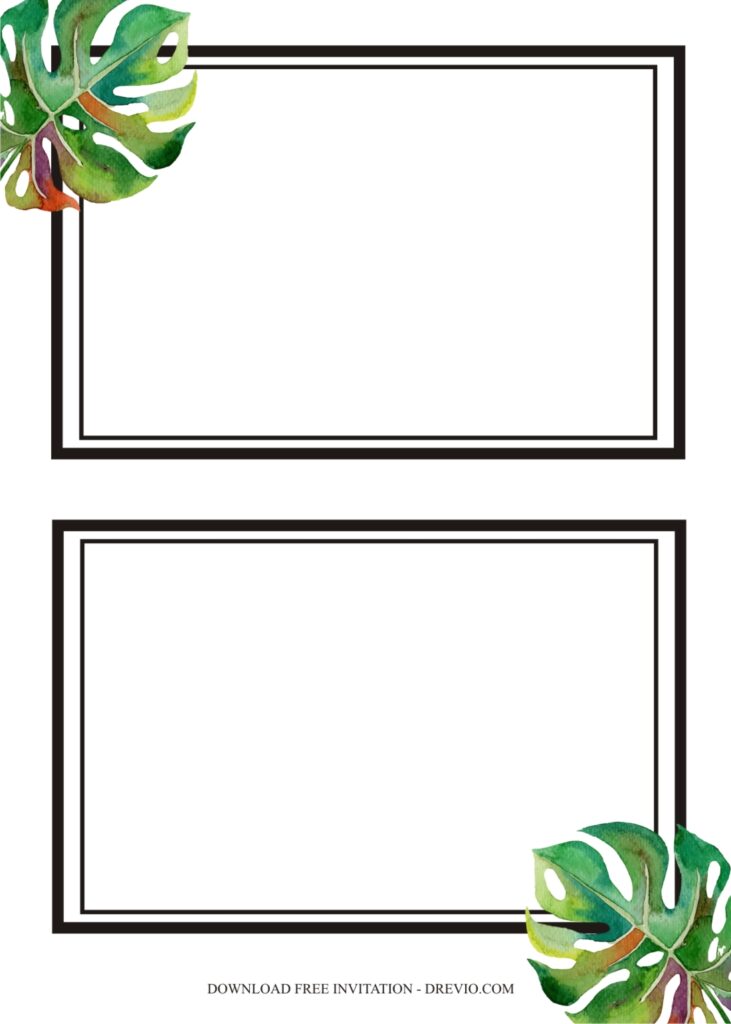 Invitation Template of Way to Make Your Backyard Party Awesome & Monstera Leaf Invitations 4