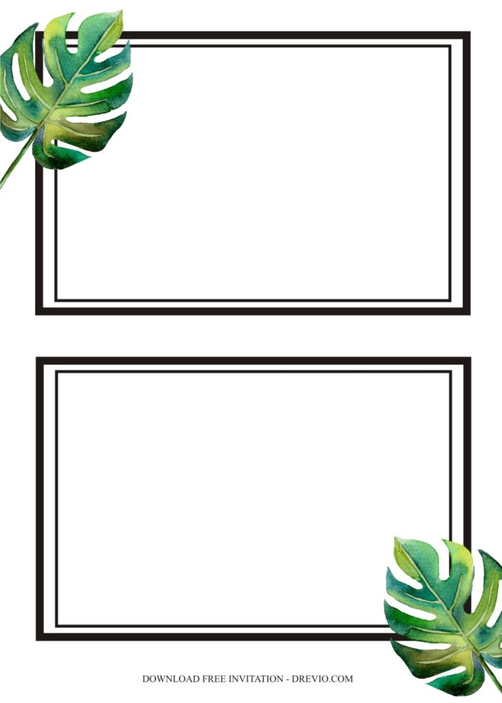 Invitation Template of Way to Make Your Backyard Party Awesome & Monstera Leaf Invitations 6