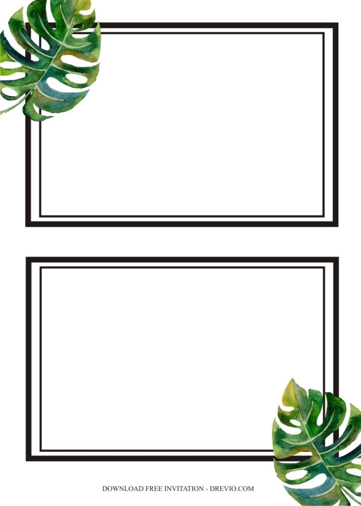 Invitation Template of Way to Make Your Backyard Party Awesome & Monstera Leaf Invitations 7