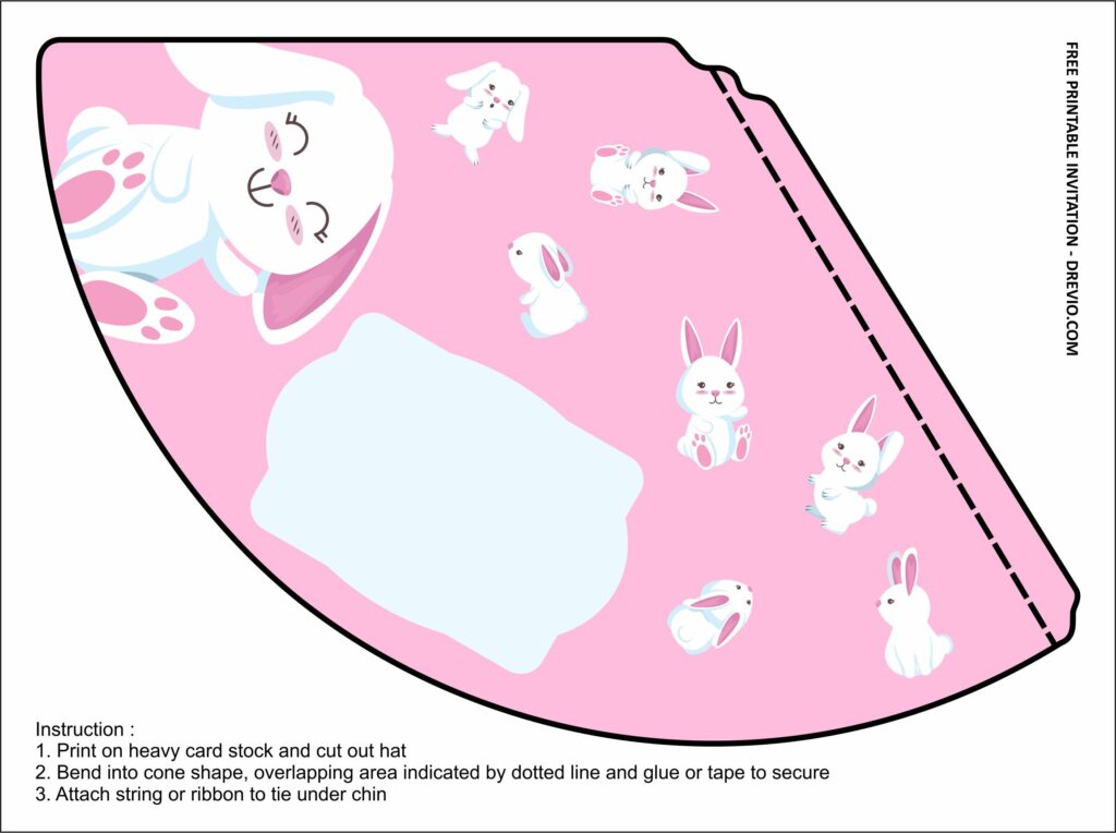 Invitation Template of Cutest Bunny Rabbit Themed Party Ideas 2