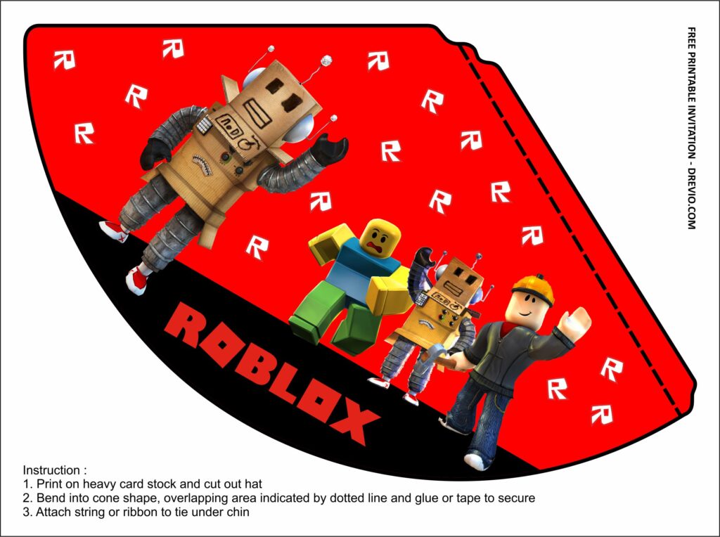 Invitation Template of How to Throw a Fantastic Roblox-Themed Party 2