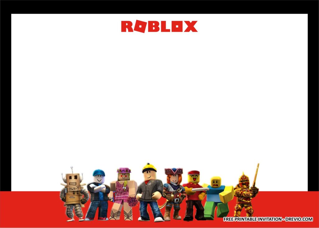 Invitation Template of How to Throw a Fantastic Roblox-Themed Party 3