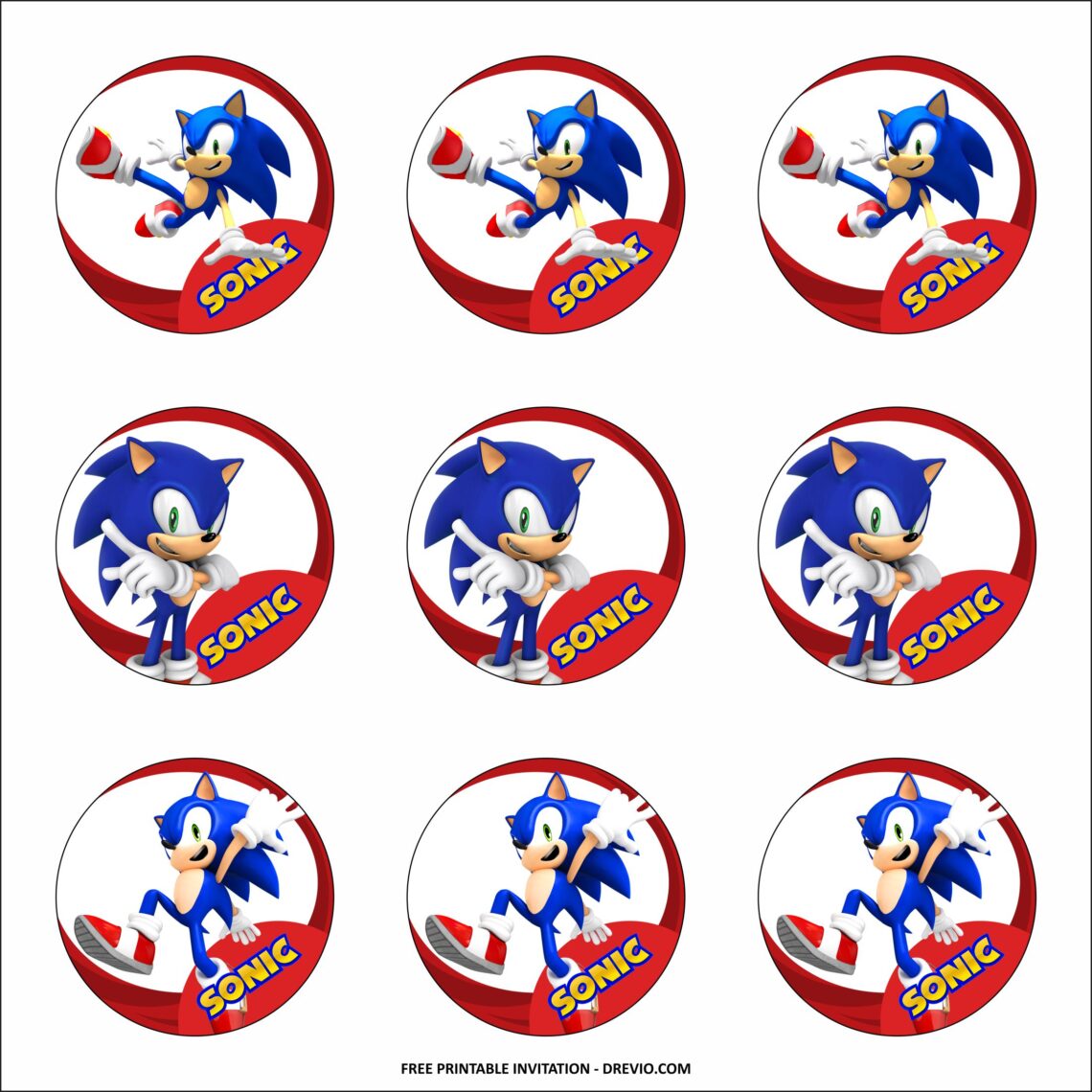 Greene Acres Hobby Farm: Sonic the Hedgehog Free Cupcake Topper Printable