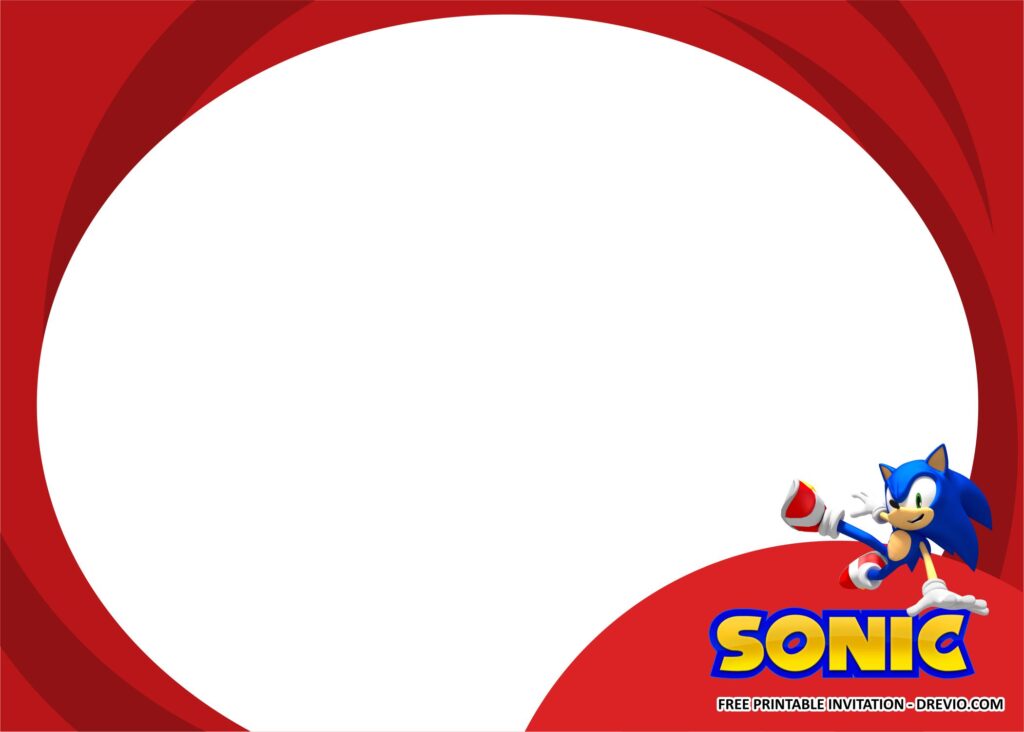 Invitation Template of Sonic the Hedgehog Party Decorating Ideas + Birthday Kit 3