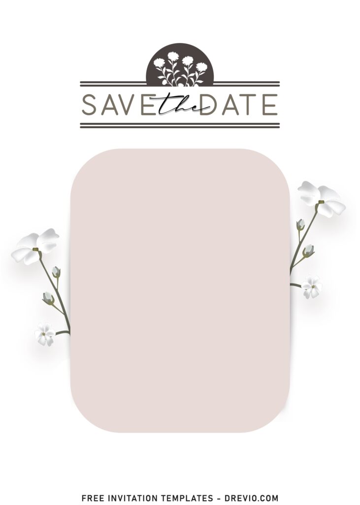 10+ Fascinating Minimalist Floral Save The Date Invitation Templates with stylish floral Sakura