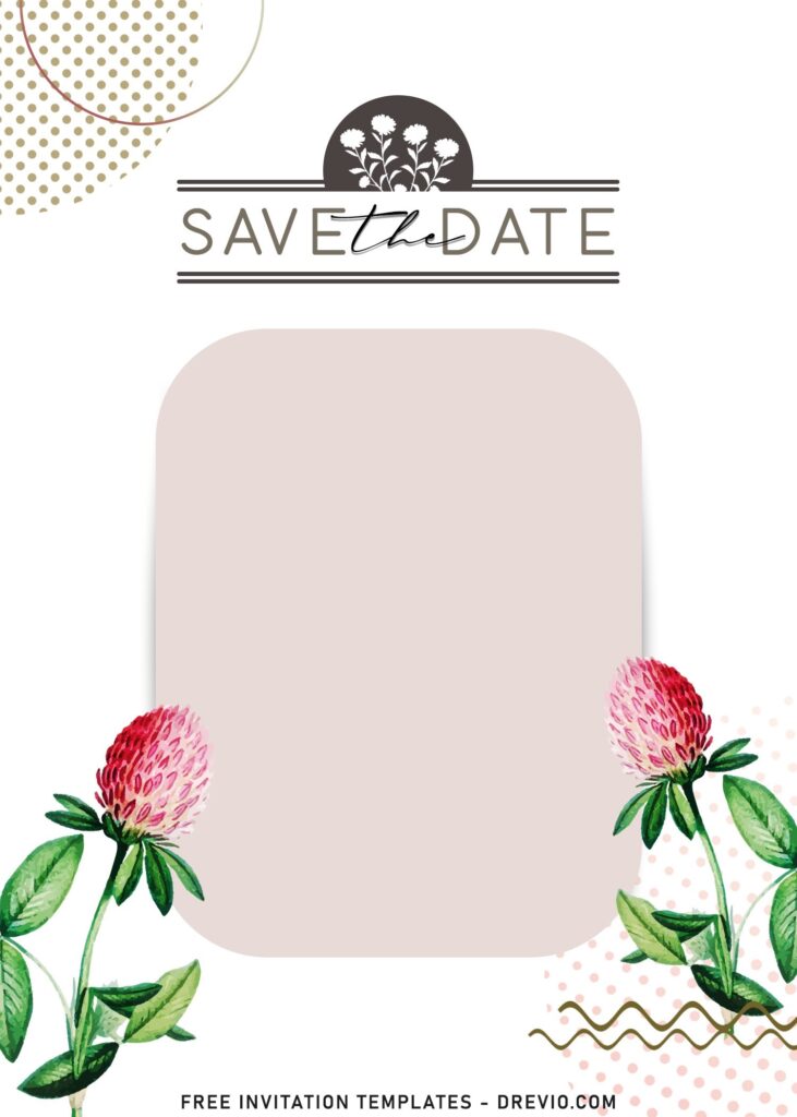 10+ Fascinating Minimalist Floral Save The Date Invitation Templates with pink coneflower