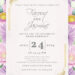 11+ Purple Bloom Floral Gold Wedding Invitation Templates Title