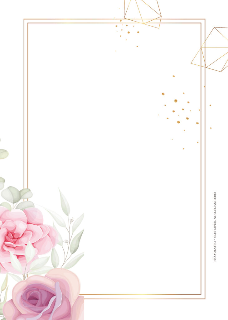 11+ Simple Bouquet Floral Gold Wedding Invitation Templates | Download ...