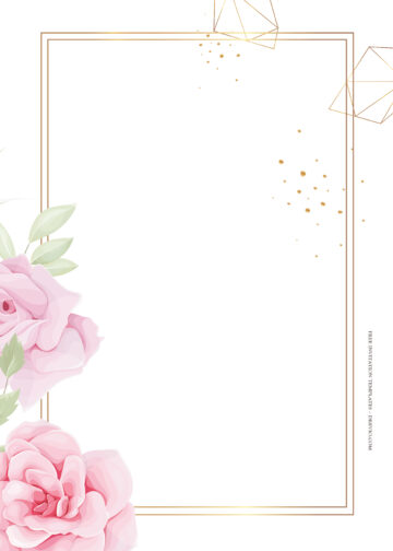 11+ Simple Bouquet Floral Gold Wedding Invitation Templates | Download ...