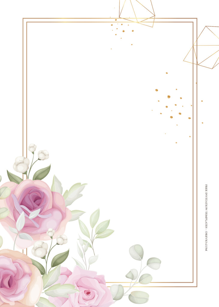 11+ Simple Bouquet Floral Gold Wedding Invitation Templates | Download ...