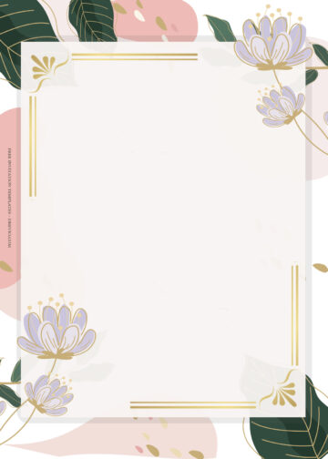 7+ Soft Spring Floral Gold Wedding Invitation Templates - Drevio : Free ...