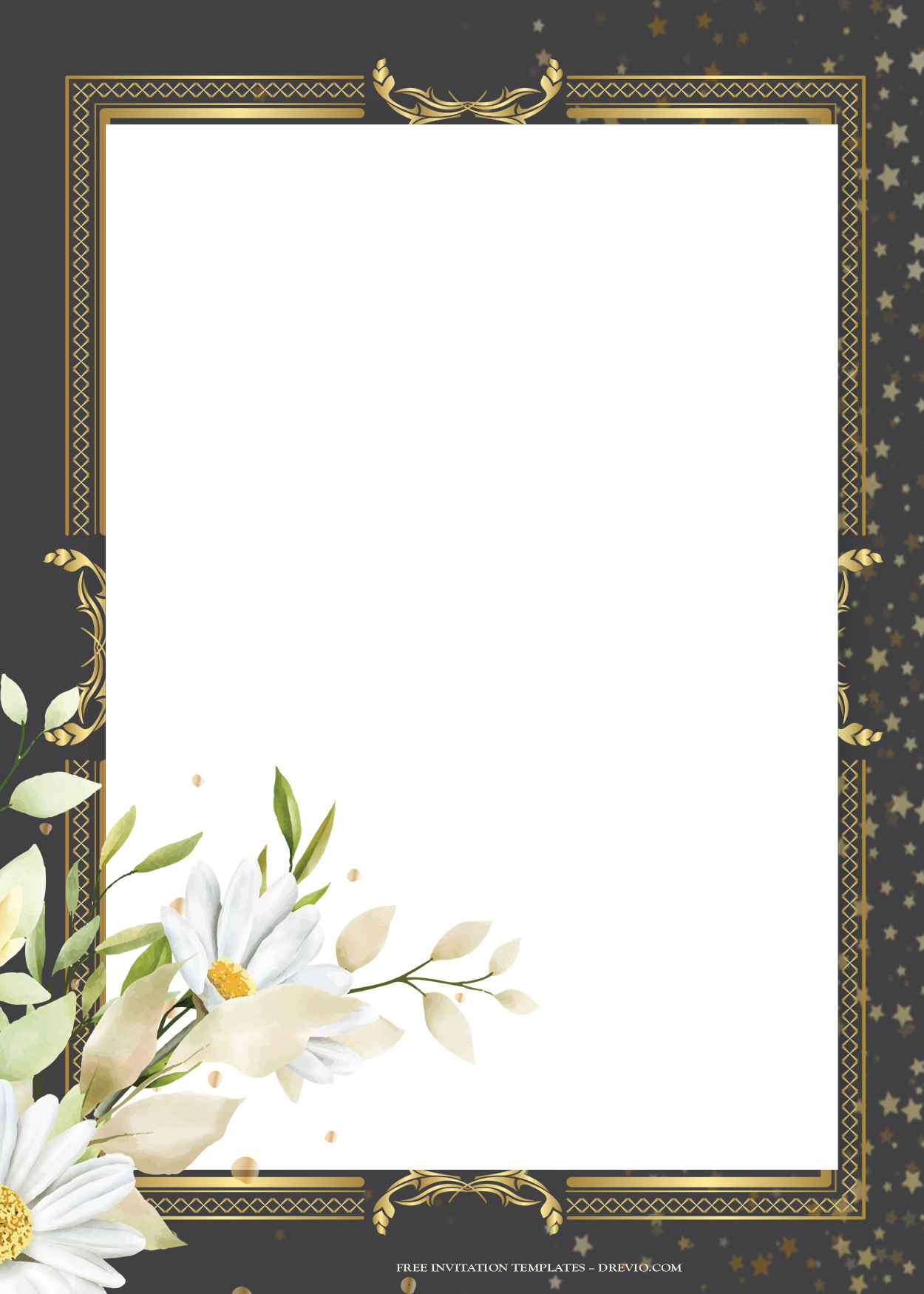 7+ Sparkling Eucalyptus Floral Gold Wedding Invitation Templates Five