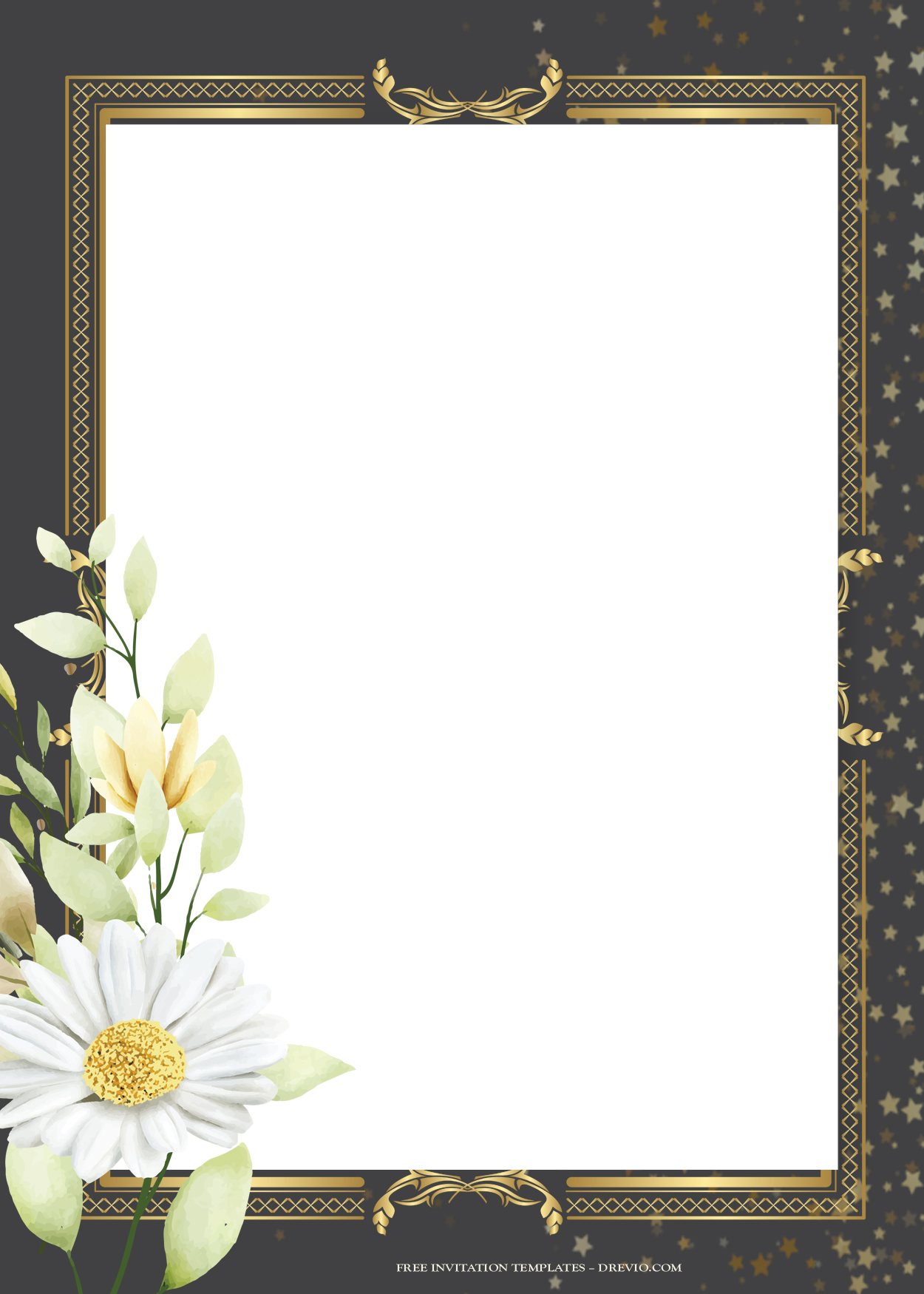 7+ Sparkling Eucalyptus Floral Gold Wedding Invitation Templates Four