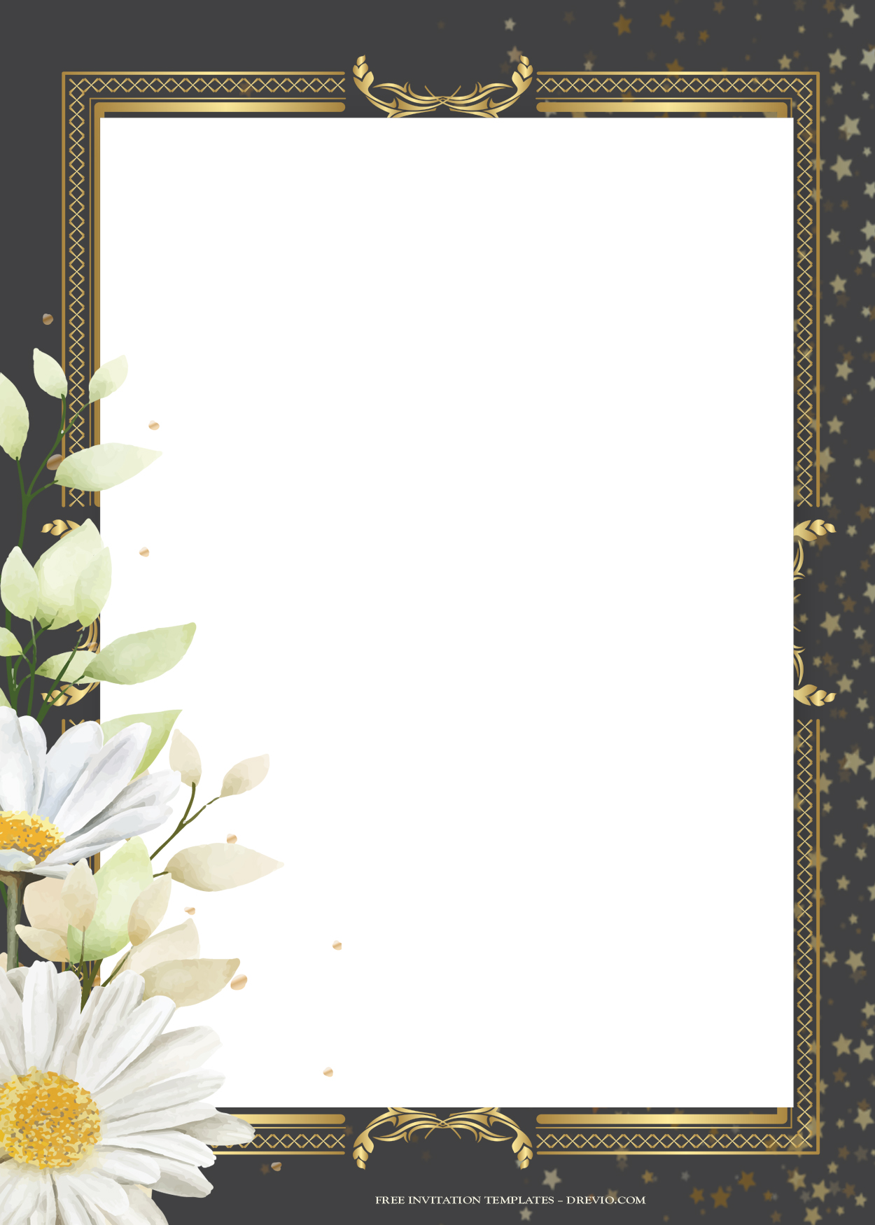 7+ Sparkling Eucalyptus Floral Gold Wedding Invitation Templates Six