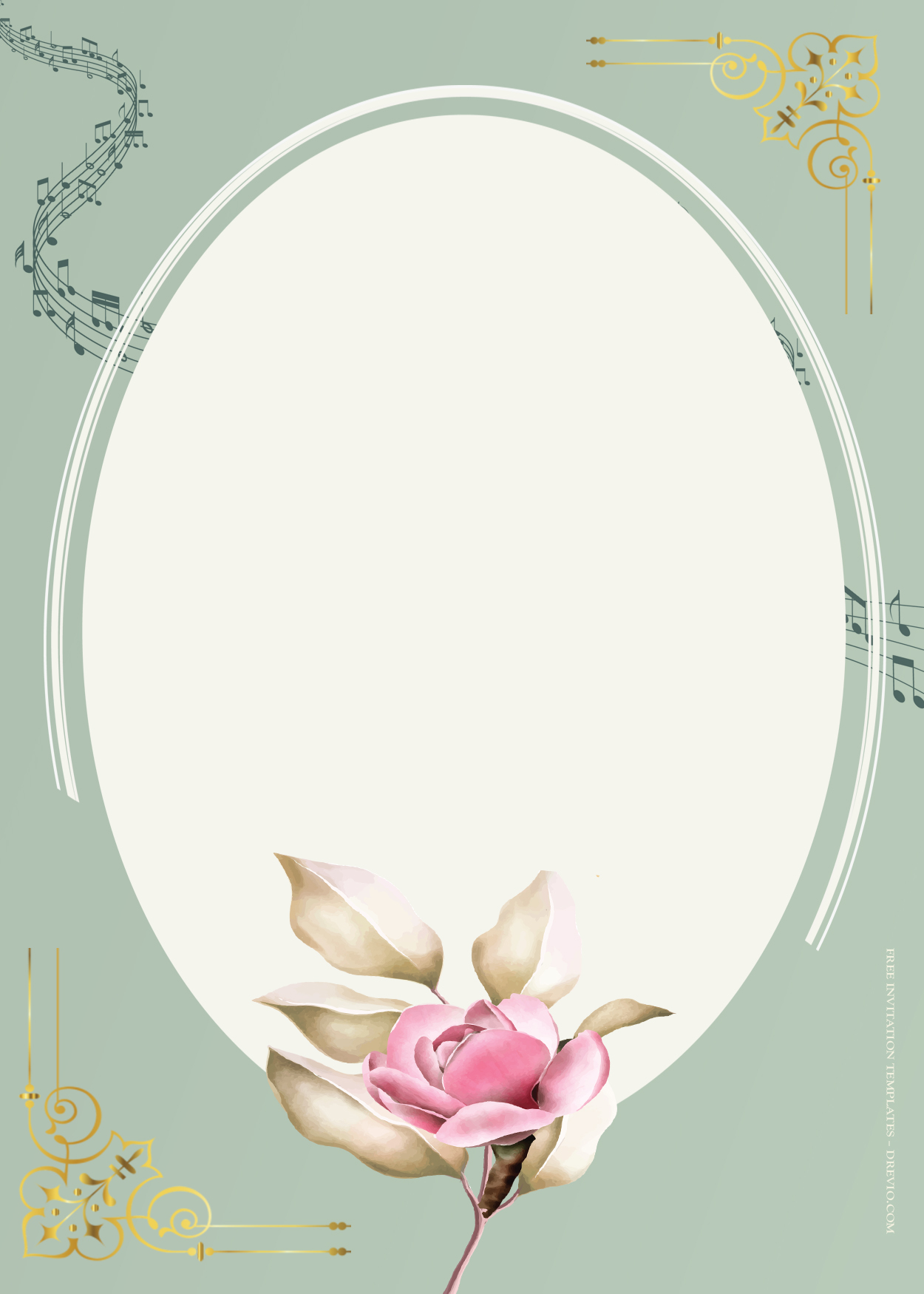 8+ Floral In An Egg Gold Wedding Invitation Templates Five