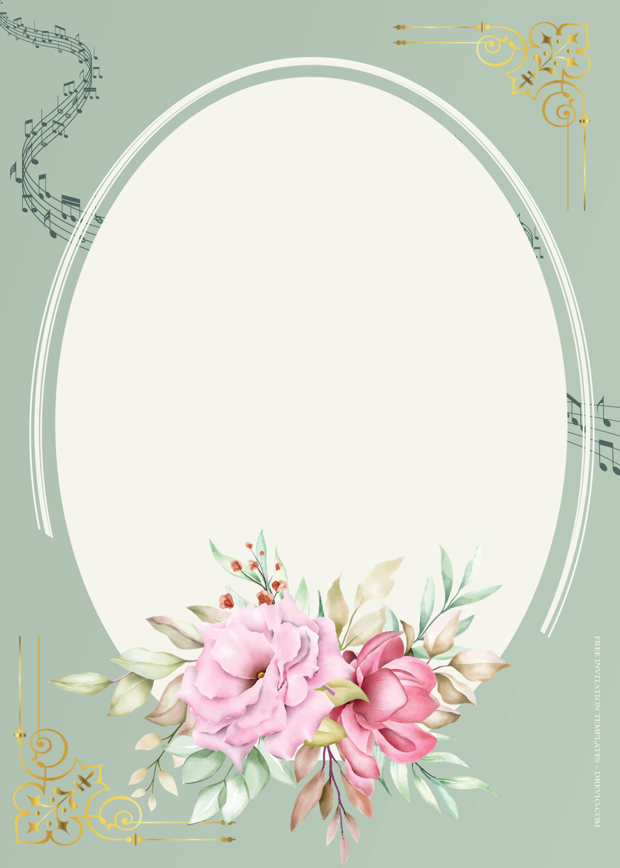 8+ Floral In An Egg Gold Wedding Invitation Templates Seven