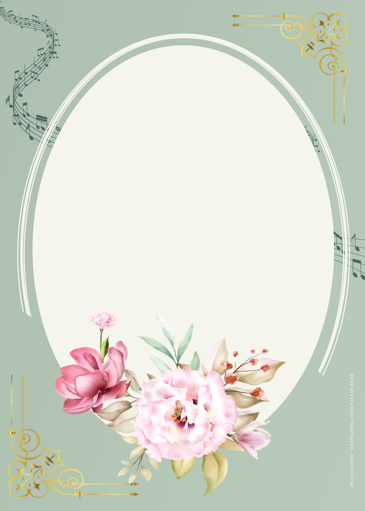 8+ Floral In An Egg Gold Wedding Invitation Templates Six