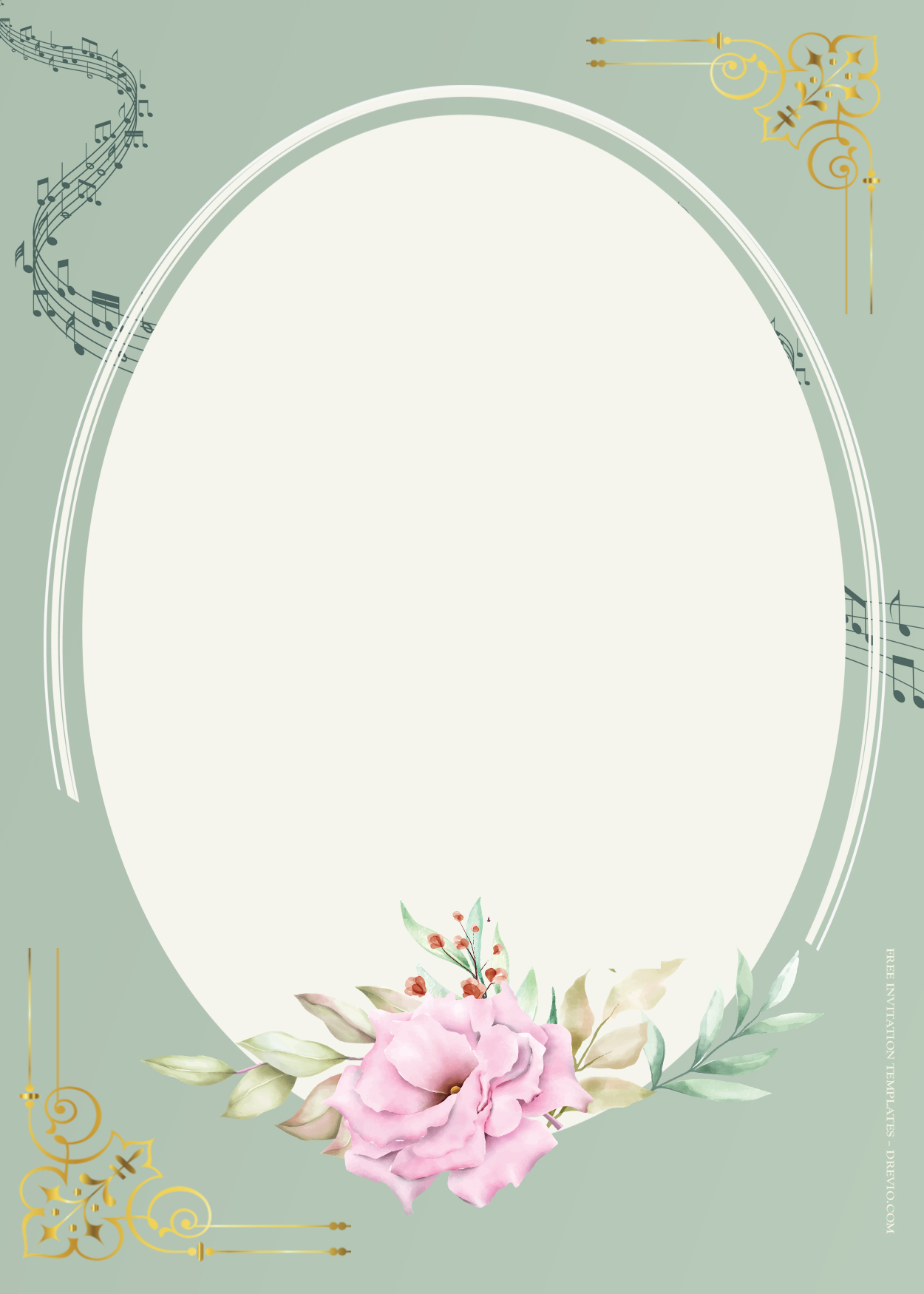 8+ Floral In An Egg Gold Wedding Invitation Templates Three