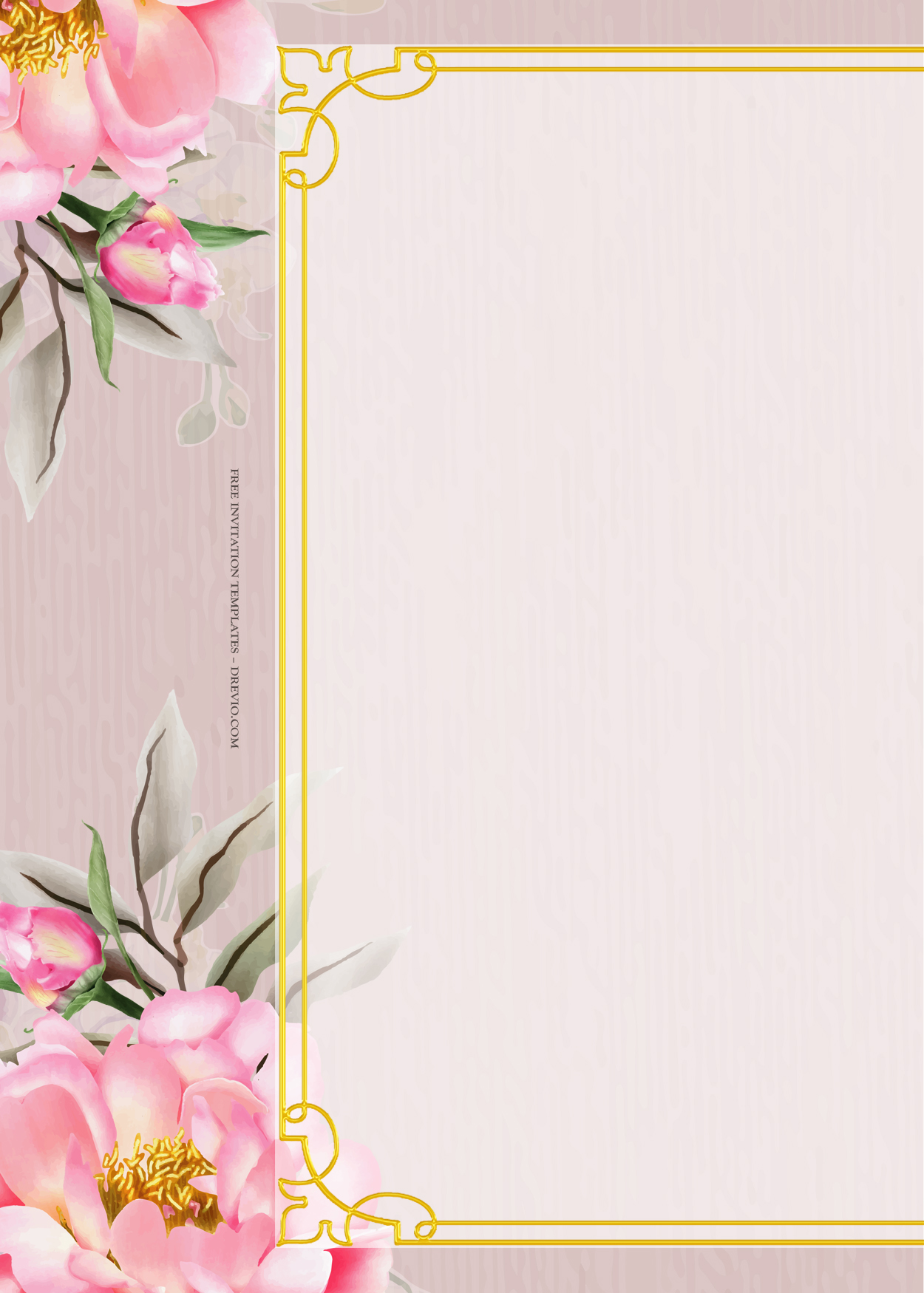 8+ Pink Promise Floral Gold Wedding Invitation Templates Six